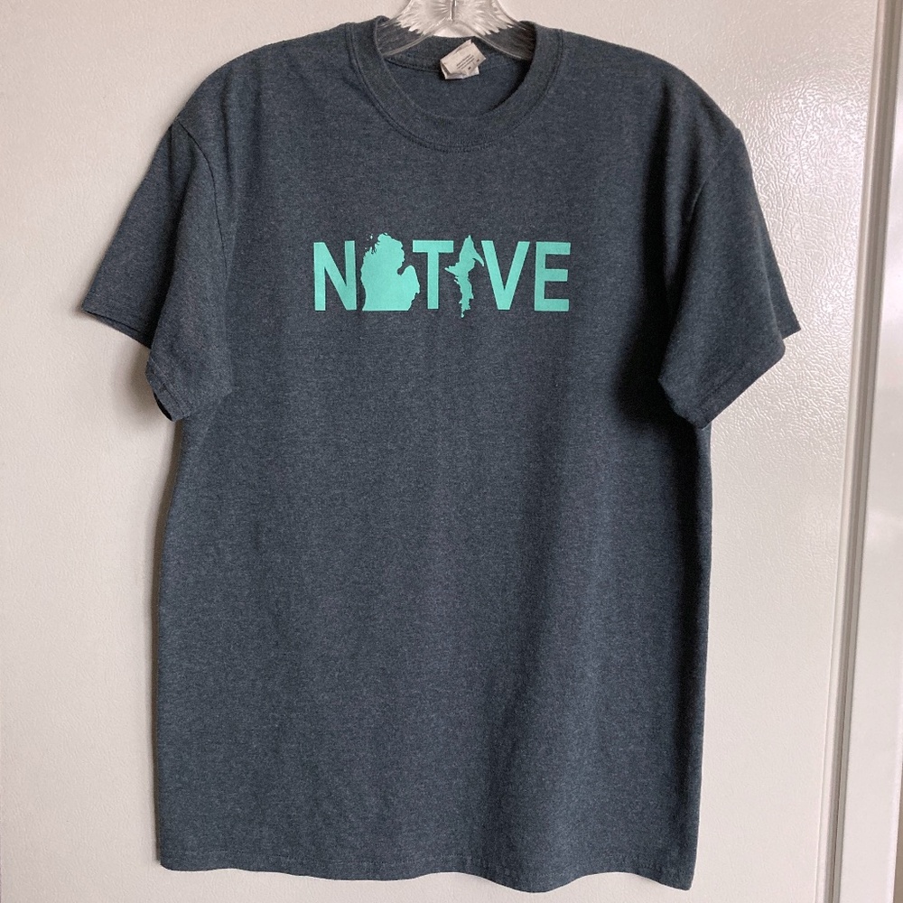 Gray NATIVE Michigan T-Shirt